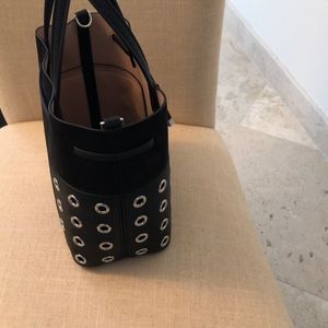 Tory Burch black handbag with silver